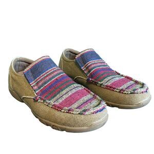 Roper Women's Daisy Striped Fabric Loafer 8